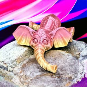 Flexibler Zirkus Elefant - Natürliches Spielzeug aus nachhaltigem 3D-Druck Bild 2