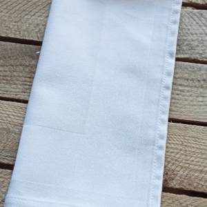 Stoffserviette Baumwolle 50x50cm - Stoffserviette weiß zum besticken und bedrucken Bild 1