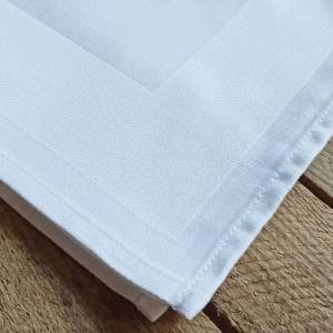 Stoffserviette Baumwolle 50x50cm - Stoffserviette weiß zum besticken und bedrucken Bild 4