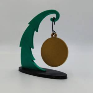 3D Gedruckter Gebogener Weihnachtsbaum mit Kugel | Viele Farben | Advent | Weihnachten | Tanne | Weihnachtskugel | Adven Bild 2