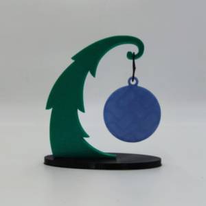 3D Gedruckter Gebogener Weihnachtsbaum mit Kugel | Viele Farben | Advent | Weihnachten | Tanne | Weihnachtskugel | Adven Bild 4
