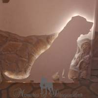 Haustier Nachtlicht GR.M Schattenlampe Erinnerung Gedenklicht Originalgröße Handarbeit beleuchtet ;Tierportr& Bild 2
