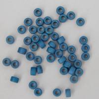 Keramikperlen, Walze, petrol blau, 7 x 4 mm, Schmuckherstellung, Perlen, Keramik, Zylinder, Rondell, Trommel Bild 1