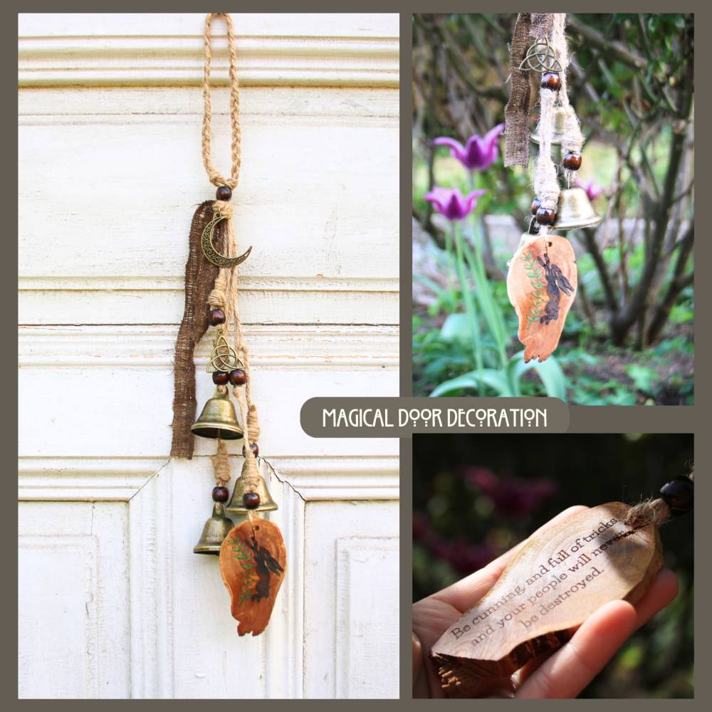 Hexenglocken Set 2-tlg. Bronzefarben - Boho Windspiele Zur Energiereinigung & Deko