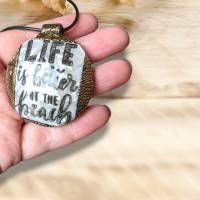 Statement Kette, Fimo, Life is better at the beach Bild 2