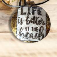 Statement Kette, Fimo, Life is better at the beach Bild 4