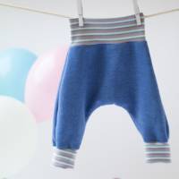 Pumphose blau, Pumphose Baby, Haremshose Kinder, Mitwachsende Hose für Mädchen und Jungen, Jersey Hose Gr.62 Bild 7