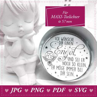 Persönliche Wünsche in Maxi-Teelichtern Engelszauber, magische Teelichter als DIY-Geschenk, Adventskalender