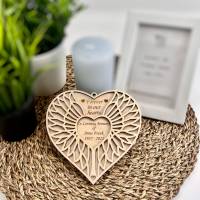 Holz Herz Dekor - Hängende Ornamente für stilvolle Akzente in Ihrem Zuhause. Handgefertigte Holzanhänger für zeitlose Sc Bild 2
