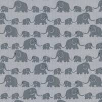 Westfalenstoffe Junge Linie grau Elefanten 25cm x 25cm 100% Baumwolle Webware Druckstoff Bild 1