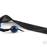 Handgefertigtes Habotai-Seidenband Nachtblau 1m 100% Seide Schmuckband Wickelarmband Bild 3