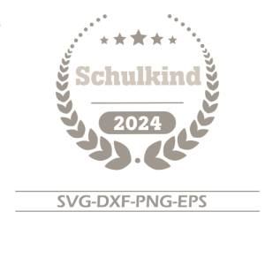 Plotterdatei  Schulkind 2024   SVG DXF PNG Bild 2