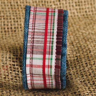 Stoffarmband kariert