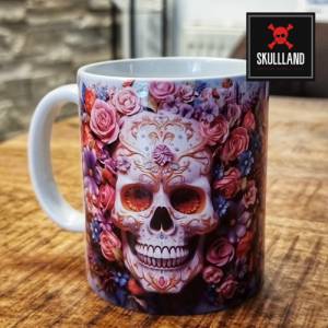 Kaffee Tasse / Becher SKULL / TOTENKOPF Flora Skull Bild 1