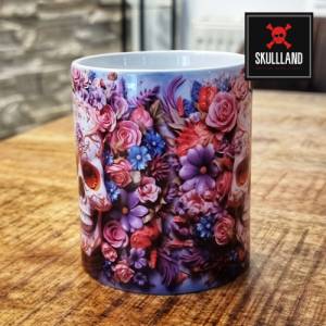Kaffee Tasse / Becher SKULL / TOTENKOPF Flora Skull Bild 3