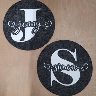 Filzuntersetzer - personalisierbar 