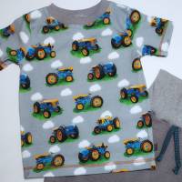 Set aus T-Shirt und kurzer Musselin Hose in Gr. 104 Traktor Bild 2