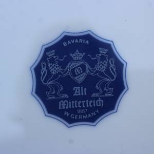 3 tlg. Sammeltasse Vergissmeinnicht / Sammelgedeck mit Durchbruch / Alt Mitterteich Bavaria Porzellan 80er Jahre Bild 6