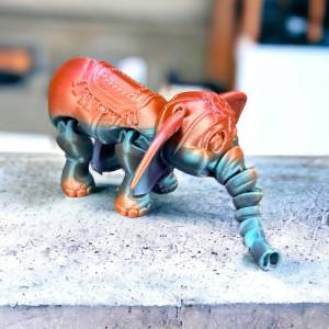 Flexibler Zirkus Elefant - Natürliches Spielzeug aus nachhaltigem 3D-Druck Bild 3