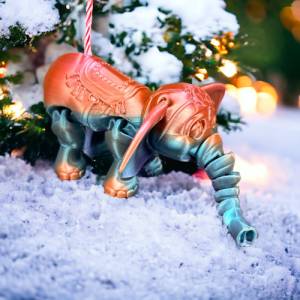 Flexibler Zirkus Elefant - Natürliches Spielzeug aus nachhaltigem 3D-Druck Bild 4