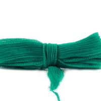 Seidenband Crinkle Crêpe Grasgrün 1m 100% Seide handgenäht handgefärbt Schmuckband Wickelarmband Bild 2