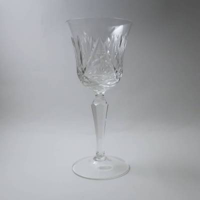 Filigranes Weinglas Bleikristall handgeschliffen sehr feines Glas antik um 1900 aus Solingen