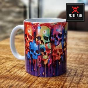 Kaffee Tasse / Becher SKULL / TOTENKOPF Horde of Neon Skull Bild 1