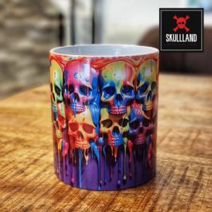 Kaffee Tasse / Becher SKULL / TOTENKOPF Horde of Neon Skull Bild 2