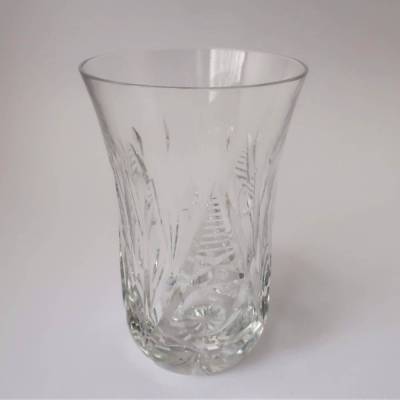 Bierglas Wasserglas Saftglas filigran Bleikristall handgeschliffen sehr schönes Sammlerstück antik um 1900