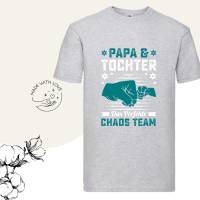 Herren T-Shirt/ mit Aufdruck ,,Papa & Tochter''/ T-Shirt für Herren/ Vatertagsgeschenk/ Geschenk für Papa Bild 3