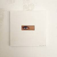 Originelle Kunstobjekt und Buchstütze Auge, Dekorative minimalistische Kunst Bild 1