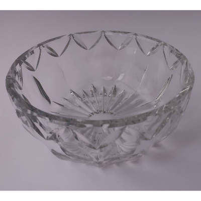 Kristallschale Glasschüssel geschliffen schwere Qualität sehr dekorativ vintage um 1950