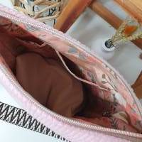 Crossbag FRIDA Damen Crossbodybag Umhängetasche schlicht Cordstoff rosa mit breiten Wechselgurtband skandi Boho Bild 6