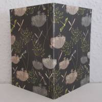 2 Notizheftchen Grasschirme mit Libellen, DIN A6 Notizheft blanko + liniert, Paperback mit Softcover, Recyclingpapier Bild 1