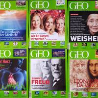 Zeitschrift GEO 1-6/2006 Glaube, Alternsforschung, Serie WEisheit, Unser Herz, Sigmund Freud, Leonardo da Vinci Bild 1