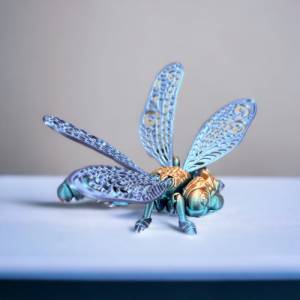 Flexible Libelle - Natürliches Spielzeug aus nachhaltigem 3D-Druck Bild 1
