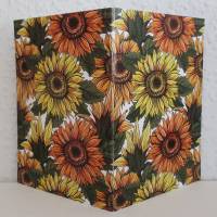 2 Notizheftchen Sonnenblumen, DIN A6 Notizheft blanko + liniert, Paperback mit Softcover, Recyclingpapier Bild 1