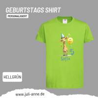 Personalisiertes Shirt GEBURTSTAG Zahl & Name personalisiert Party Giraffe Bild 10