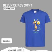 Personalisiertes Shirt GEBURTSTAG Zahl & Name personalisiert Party Giraffe Bild 3