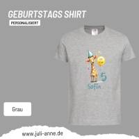Personalisiertes Shirt GEBURTSTAG Zahl & Name personalisiert Party Giraffe Bild 7