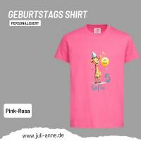Personalisiertes Shirt GEBURTSTAG Zahl & Name personalisiert Party Giraffe Bild 9