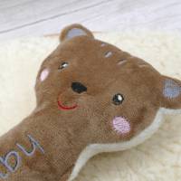 Bär Teddy Personalisiertes Kuscheltier Greifling mit Namen Plüschtier personalisiertes Stofftier mit Namen Bild 2