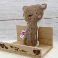 Bär Teddy Personalisiertes Kuscheltier Greifling mit Namen Plüschtier personalisiertes Stofftier mit Namen Bild 4