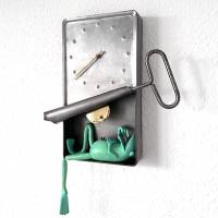 Ölsardinenfrosch Uhr, Wanduhr Frosch, Pendeluhr, Fischkonserve als Uhr, lustige Uhr, Frosch Uhr, Konservendose Bild 1