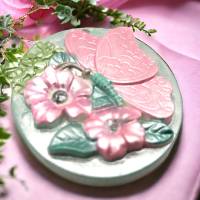 Blumen und Schmetterling Anhänger Silikon Gießform, Reliefform Geschenkanhänger, Frühling Silikonform Bild 6