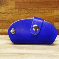 Leder Schlüsselbund Schlüsseletui Personalisierbar – Saddle OX – Blue Bild 1
