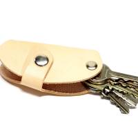 Leder Schlüsselbund Schlüsseletui Personalisierbar – Saddle OX – Nature Bild 3
