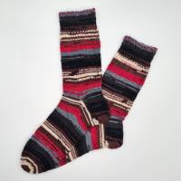 Gestrickte bunte Socken, Gr. 40/41, handgestrickt von la piccola Antonella Bild 1