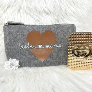 Kosmetiktasche Beste Mama Metallic | Tasche |Personalisierter Kosmetikbeutel | Kulturtasche | Weihnachtsgeschenk Mama Bild 2