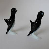 Murano Glas Glasfigur Pinguin Set aus Muranoglas mundgeblasen ohne Gebrauchsspuren wie neu Bild 3